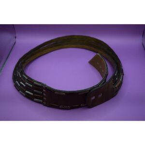 Vintage Apple Acc of New York Leather Metal Belt